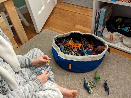 Customer photo review of Mini Toy Bag - Royal Blue