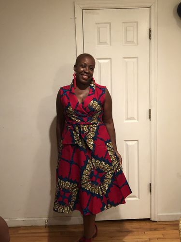 Customer photo review of African Print Tamina Dress