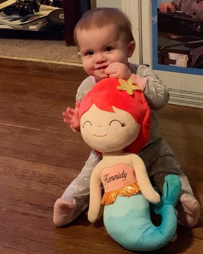 Customer photo review of Leyadoll Soft Plush Personalized Leya Doll, My First Baby Doll