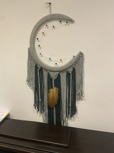 Customer photo review of Beginners macrame mooncatcher kit and tutorial - lex