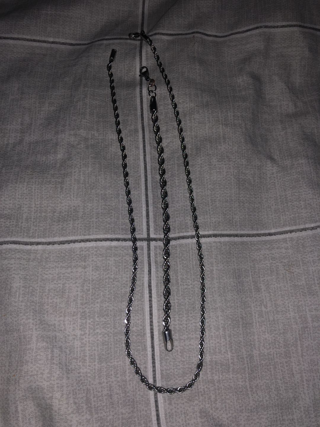 Customer photo review of 6MM Rope Chain + Bracelet - White Gold