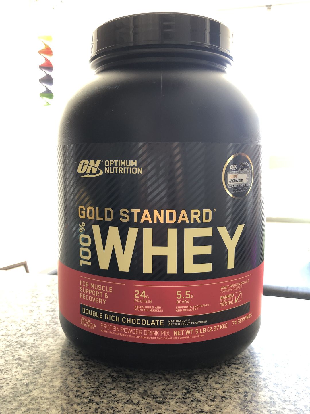 Customer photo review of Optimum Nutrition Gold Standard 100% Whey Proteina 5 Lb