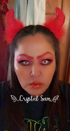 Customer photo review of Halloween contacts chose your style ( Come with case)