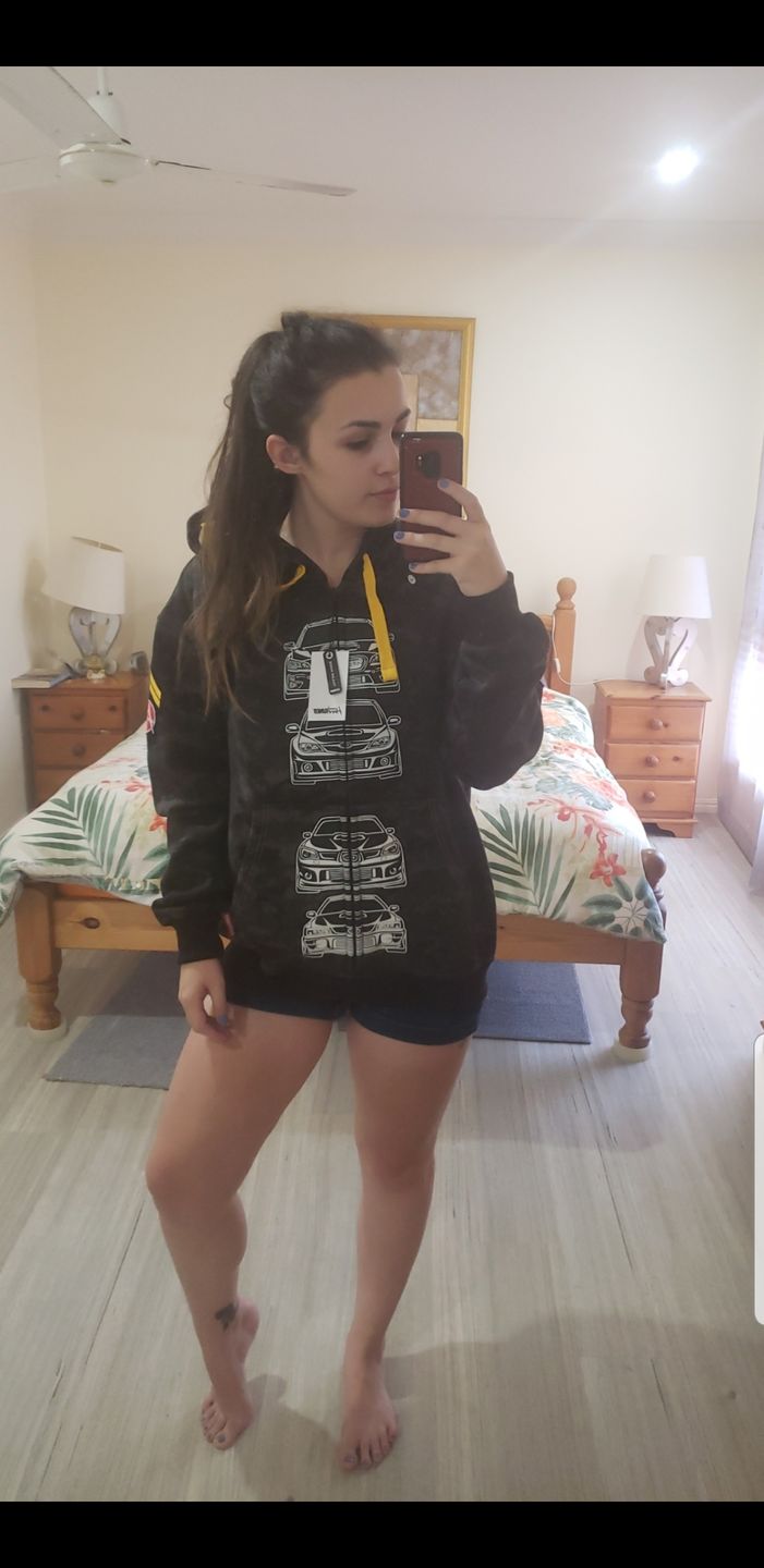 Customer photo review of Subaru WRX STi Camo Womens Hoodie