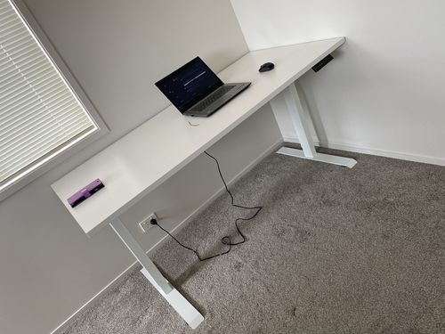 Customer photo review of Evo Electric Standing Height Adjustable  Desk(Free Shipping Nationwide)