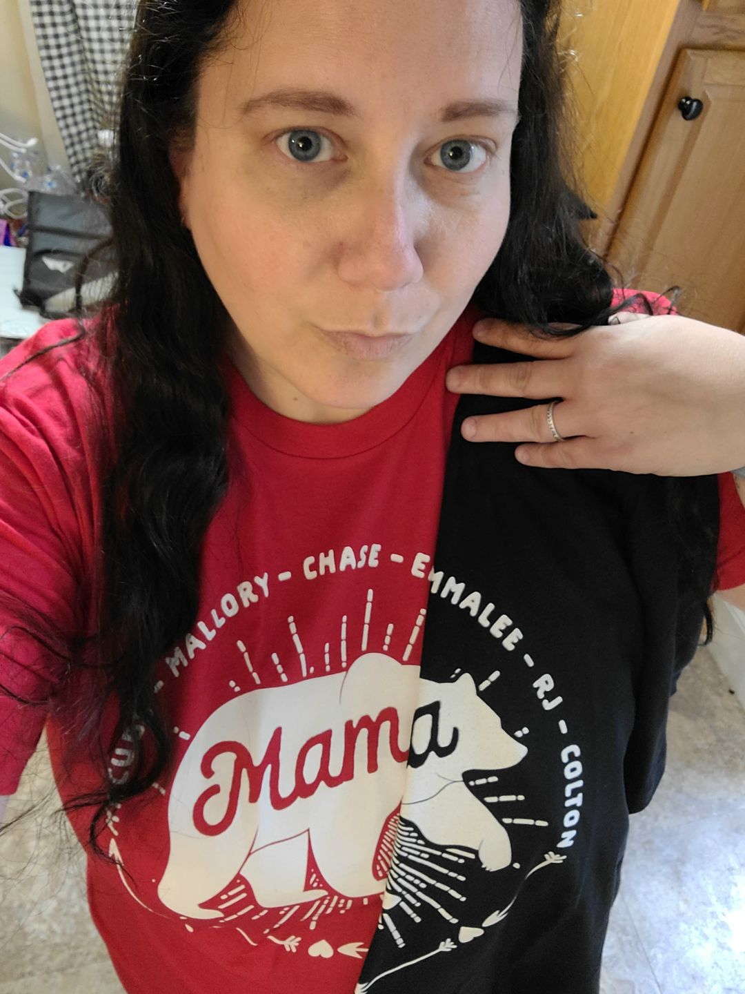 Customer photo review of PERSONALIZED Mama Bear Premium Tees