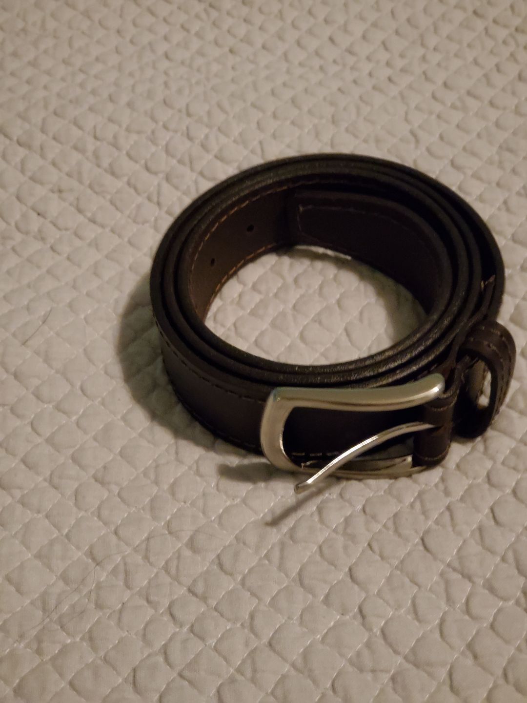 Customer photo review of The Milestone Belt - Brown Formal 100% Real Leather Belt Made in Canada