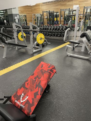 Customer photo review of Antibacterial Gym Towel: Inferno Black