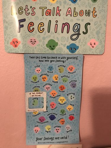 Customer photo review of Feelings Chart Magnet