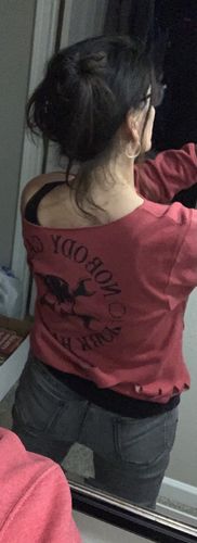 Customer photo review of 174 - Nobody Wide Neck Sweatshirt