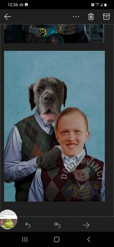 Customer photo review of 'Step Doggo & Human' Personalized Canvas