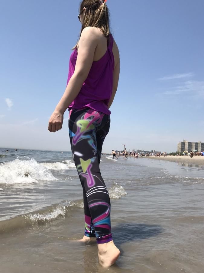 Customer photo review of Swim Leggings for Women UPF 50+| Mystica - Purple