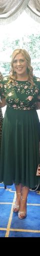 Customer photo review of Gertrude Green Embroidered Dress