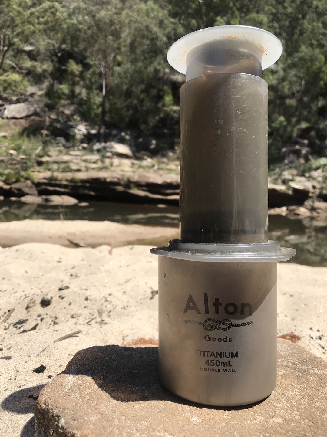 Customer photo review of Titanium Double-Wall Mug 450mL