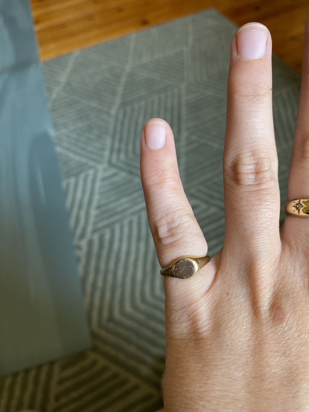 Customer photo review of Pinky Signet Ring