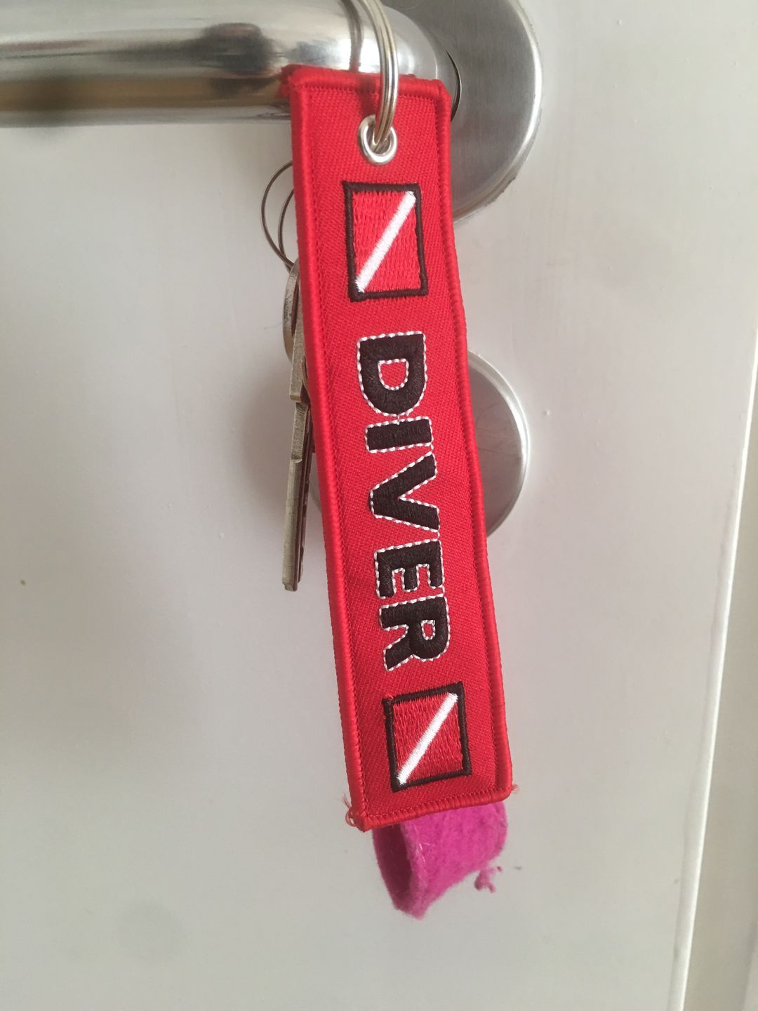 Customer photo review of Embroided Key Chain: Diver