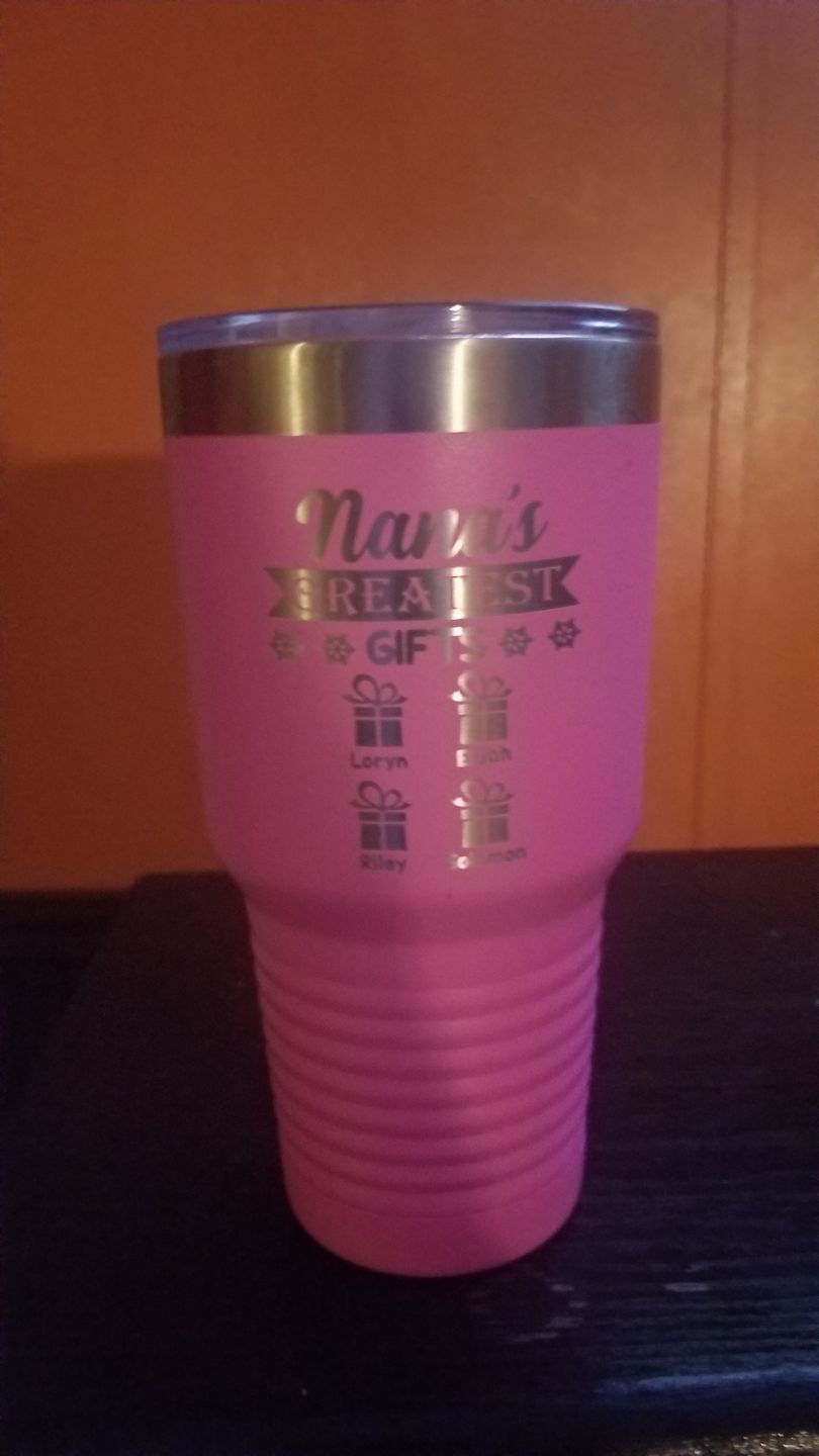 Customer photo review of (CUSTOM) Grandparents Greatest Gifts Engraved Tumblers