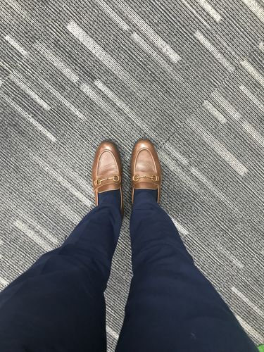 Customer photo review of Penny Loafer Horsebit Buckle - Tobacco Brown Pebble Grain Leather (Crepe Sole)