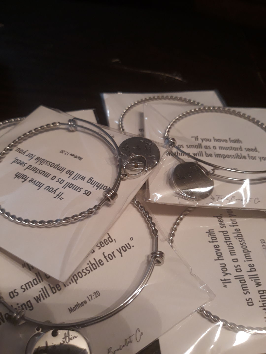 Customer photo review of God is Within Her, She Will Not Fail Bracelet