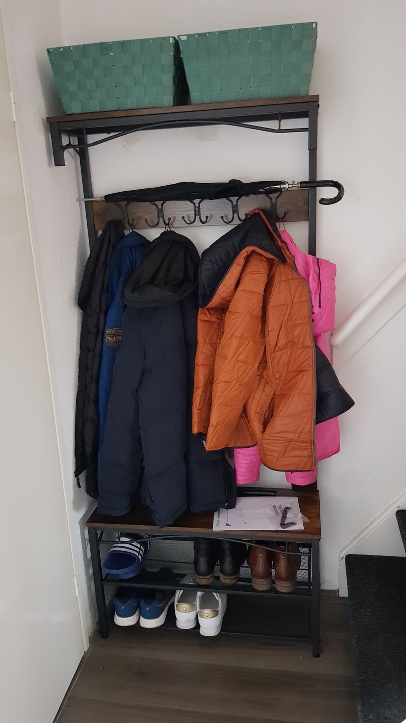 Customer photo review of Garderoberek Industrieel Design | Houtlook en Staal | 80x30x179cm