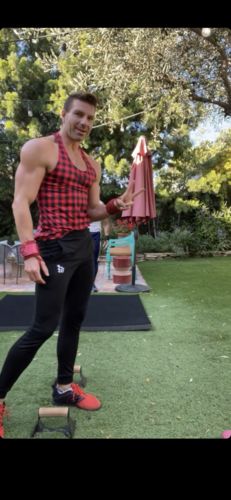 Customer photo review of Size Up Plaid Y-Back Tank