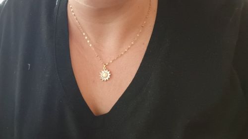 Customer photo review of Sunflower Necklace