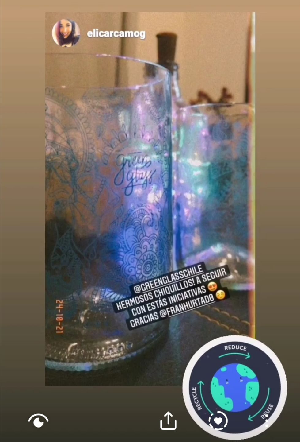 Customer photo review of Om Glass Juego de 4 Vasos