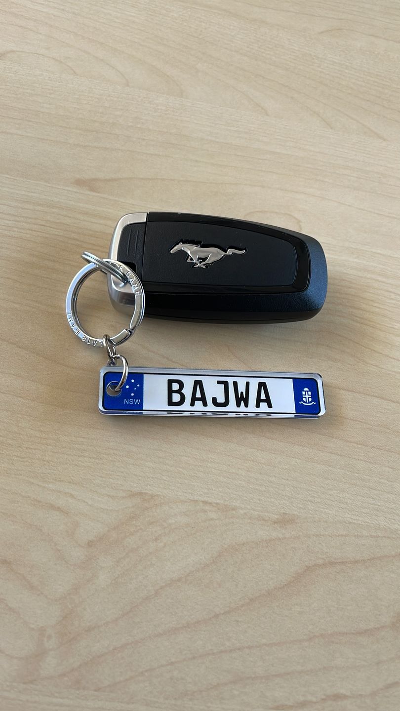 Customer photo review of NSW Euro Licence Plate Custom Keychain 🇪🇺