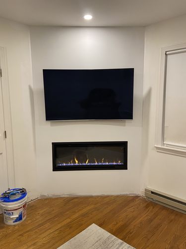 Customer photo review of Napoleon Alluravision 42'' Slim Wall Mount / Recessed Linear Electric Fireplace