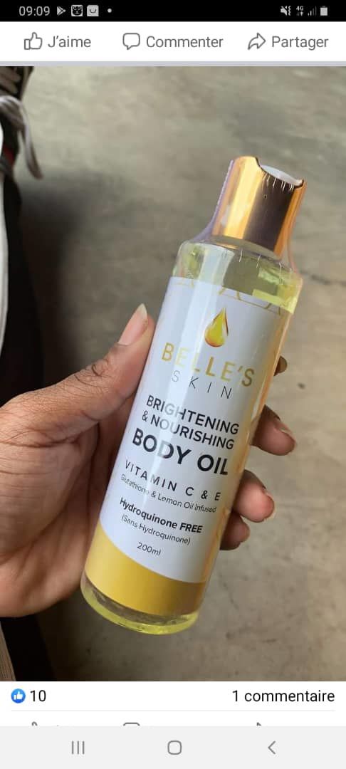 Customer photo review of Belle's Skin Body Oil