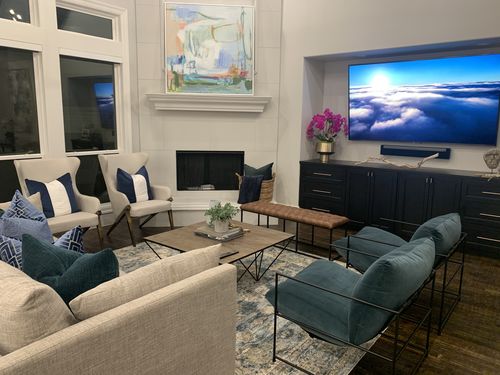 Customer photo review of Navy Velvet | Off-White Silk