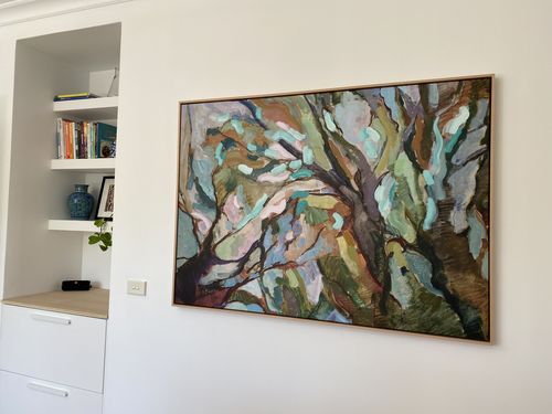Customer photo review of Hand-Finished Eucalypt Forest -  Original Abstract Australian Bush Nature Painting Stretched Canvas Wall Art Print