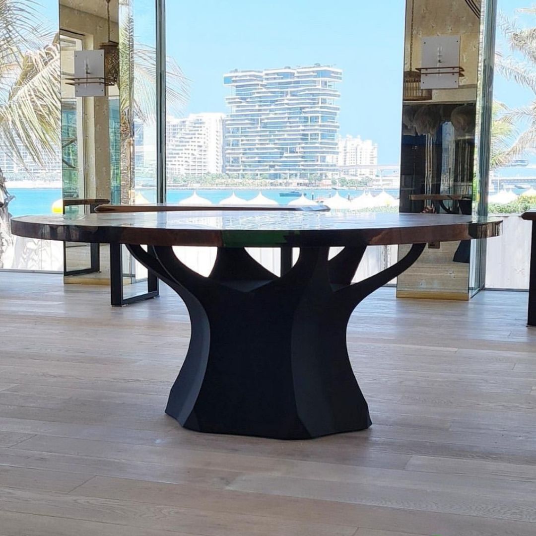 Customer photo review of Table Base | Pedestal Table Base,  Furniture Base, Flowyline Metal Design | 303 Namu