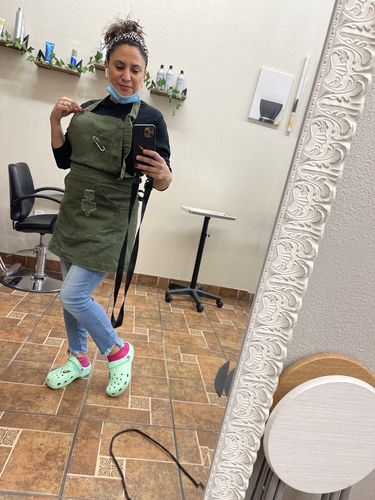 Customer photo review of Olive Green Apron
