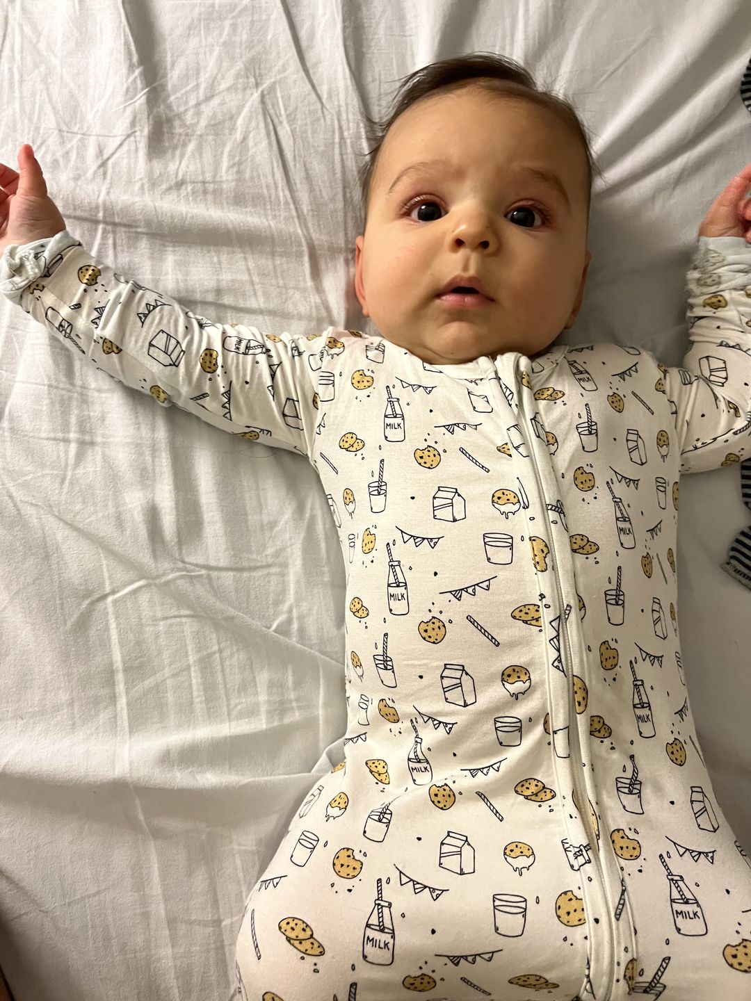 Customer photo review of Milk and Cookies Original Bamboo Convertible Footie