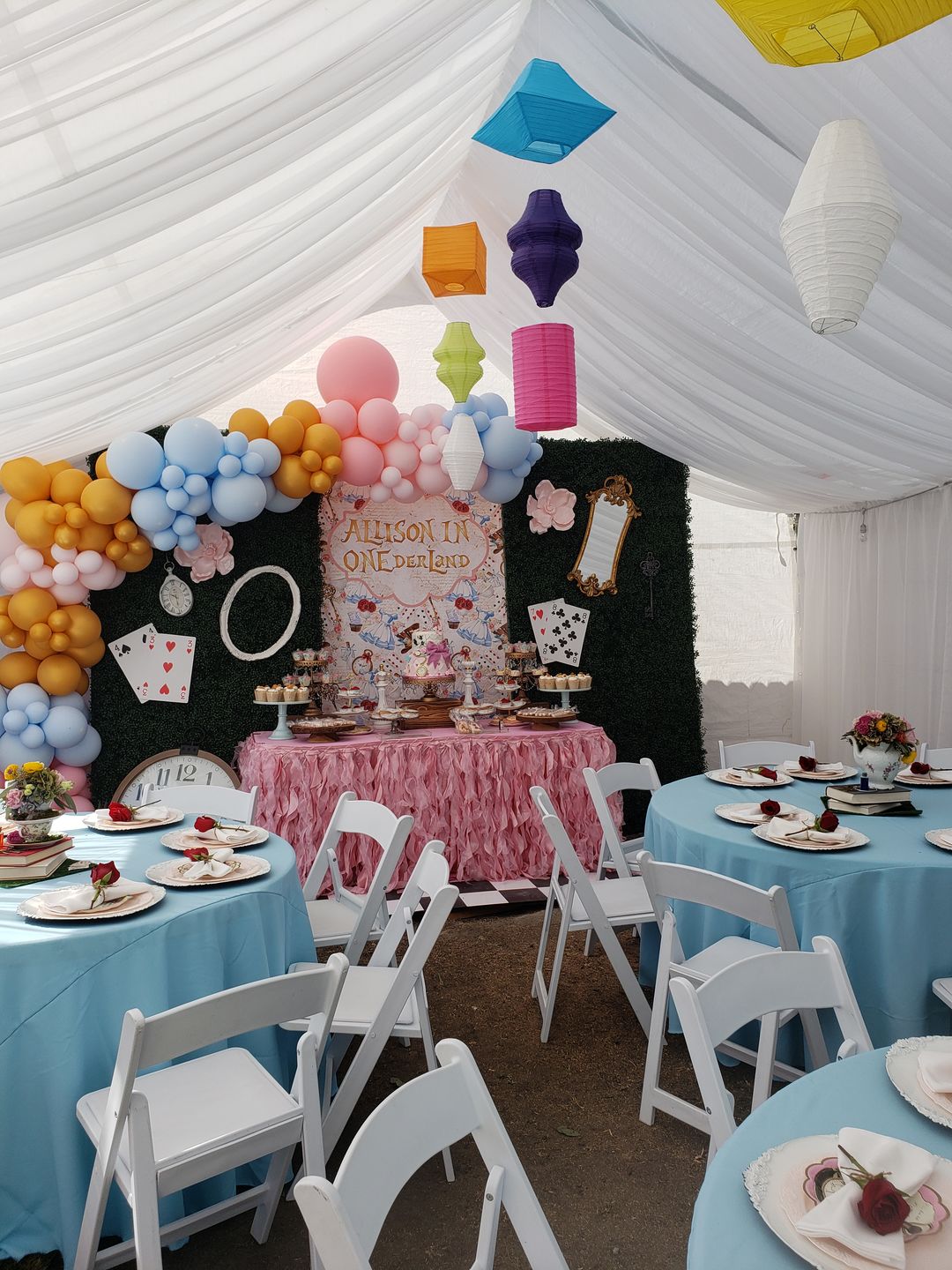 Customer photo review of 10" Orange Square Shaped Paper Lantern