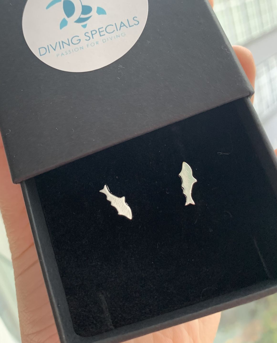 Customer photo review of Stylish Earrings: Shark Motive