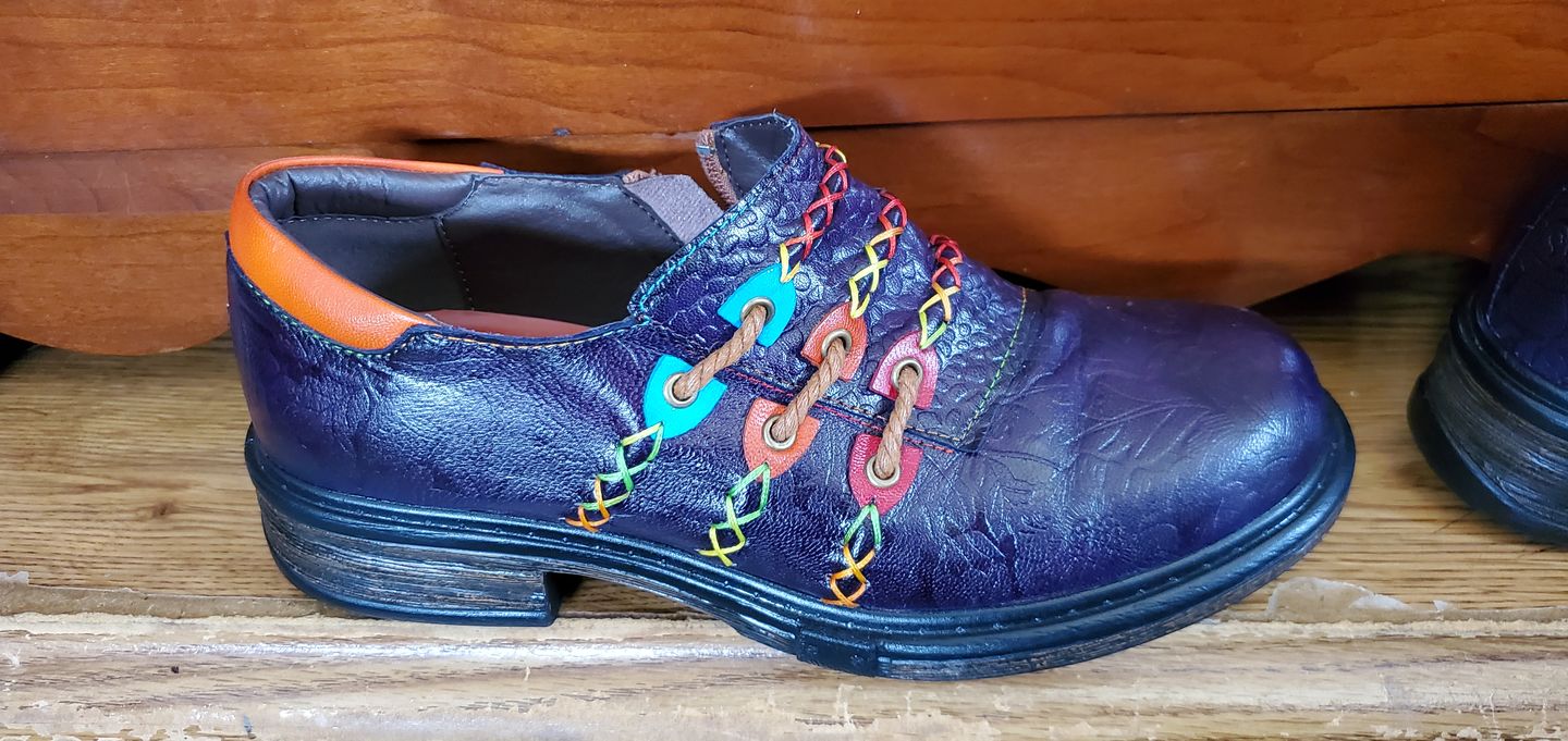 Customer photo review of Hand Embossed Genuine Leather Shoes