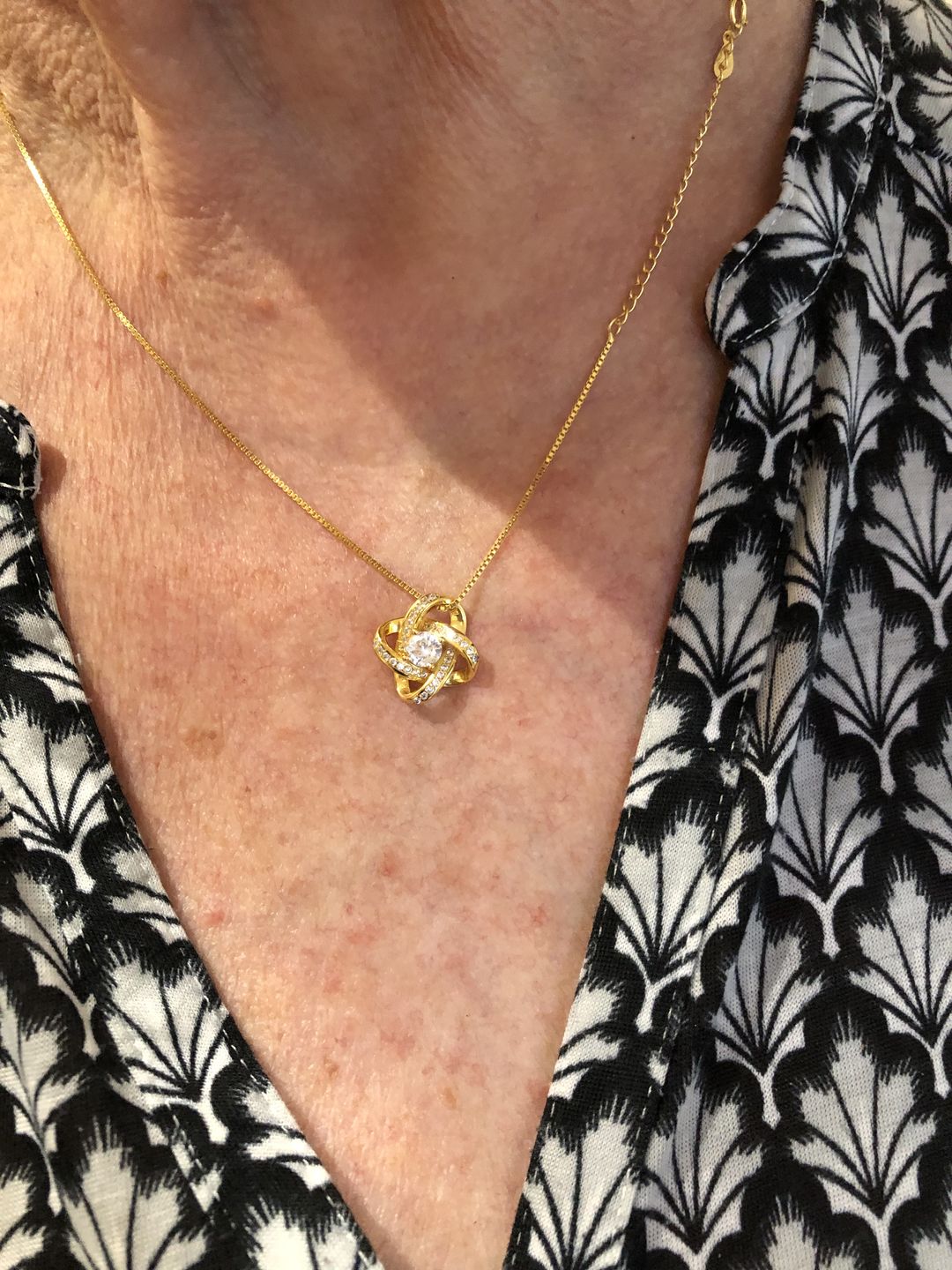 Customer photo review of "To my Wife" - Silver Love knot necklace