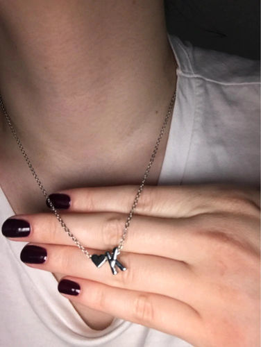 Customer photo review of Necklace With A Small Heart And A Letter