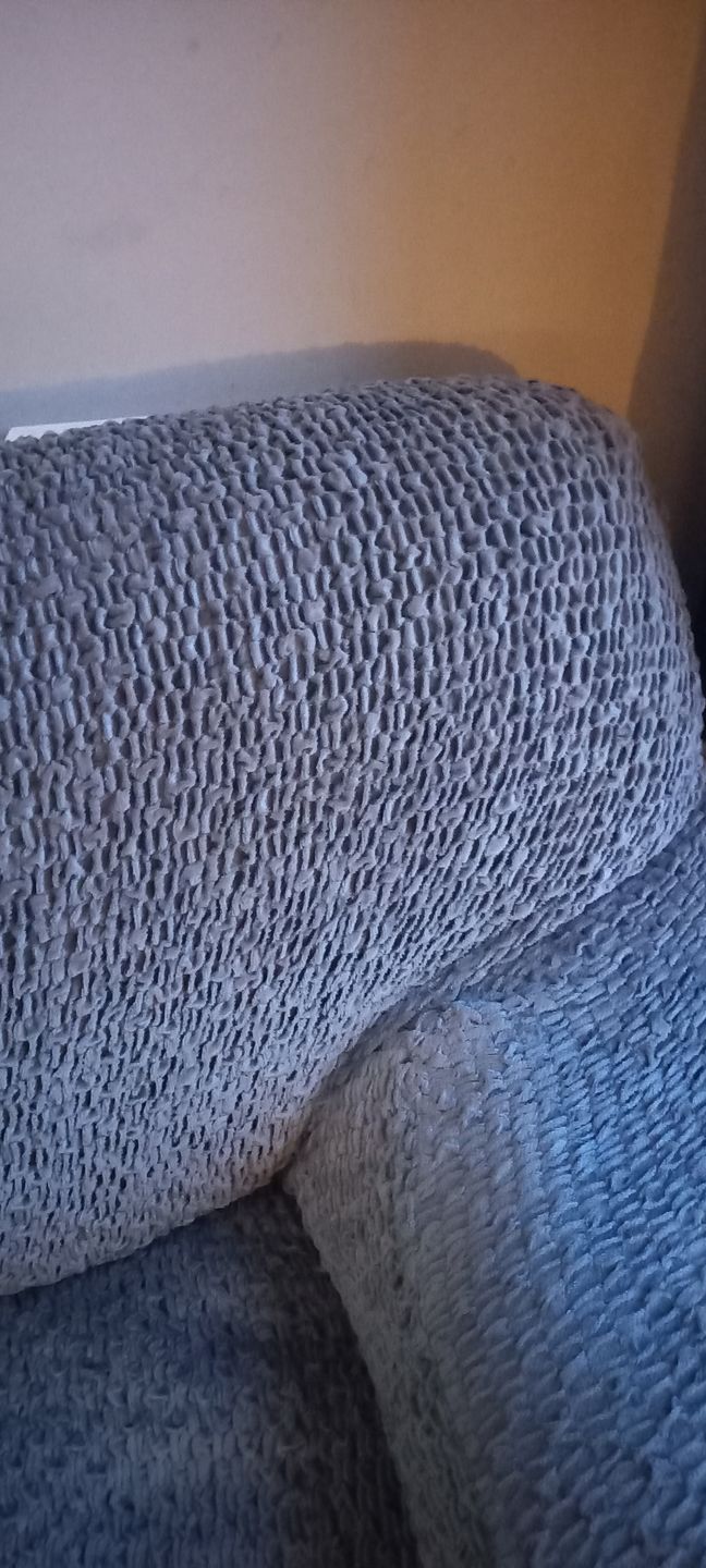 Customer photo review of 3 Seater Sofa Cover - Grey, Velvet Collection