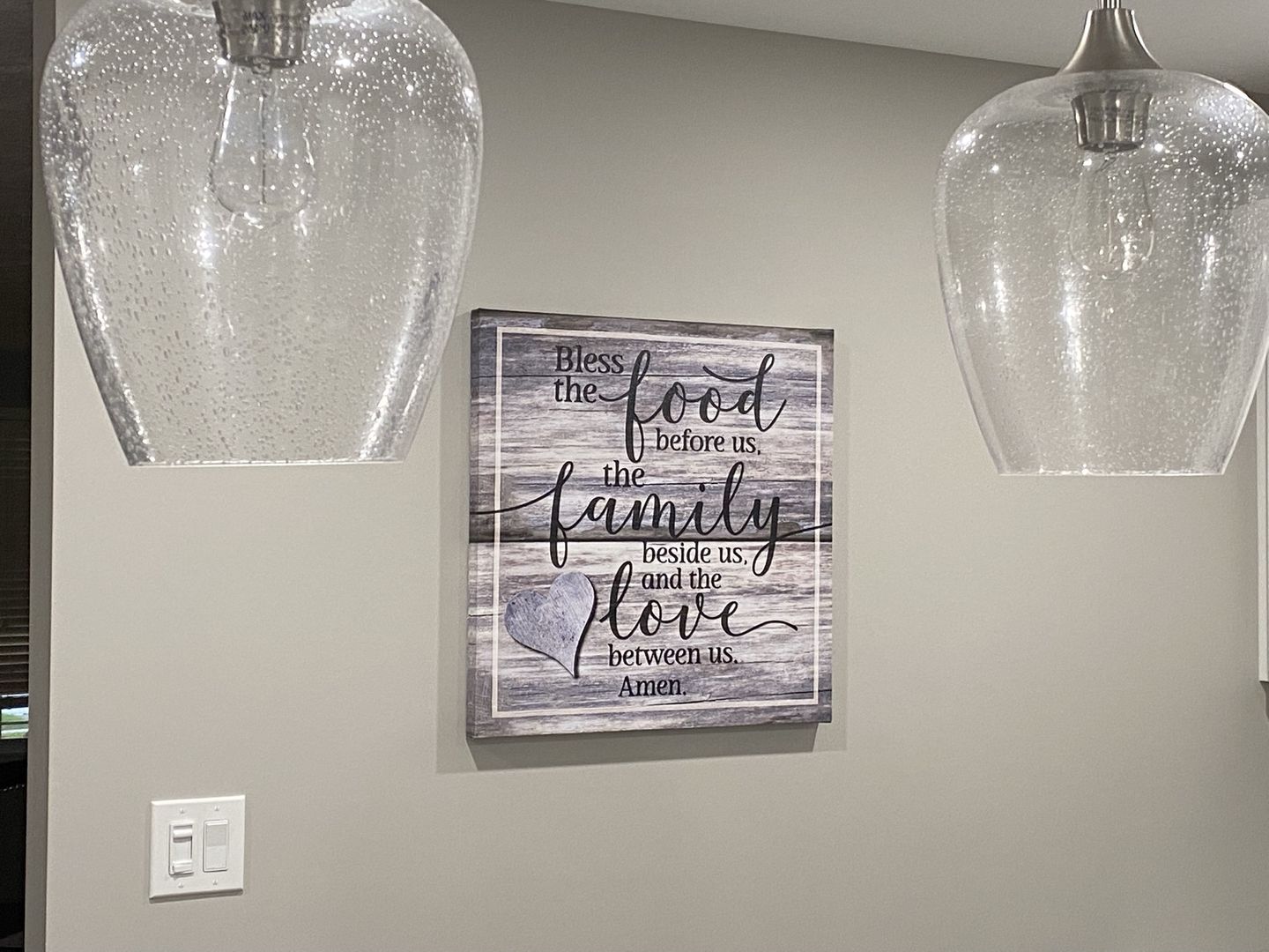 Customer photo review of "Food, Family, Love" Premium Canvas