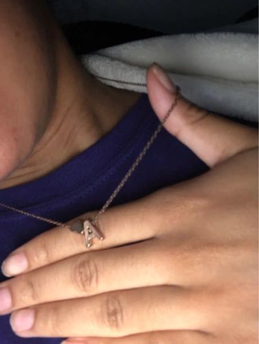 Customer photo review of Necklace With A Small Heart And A Letter