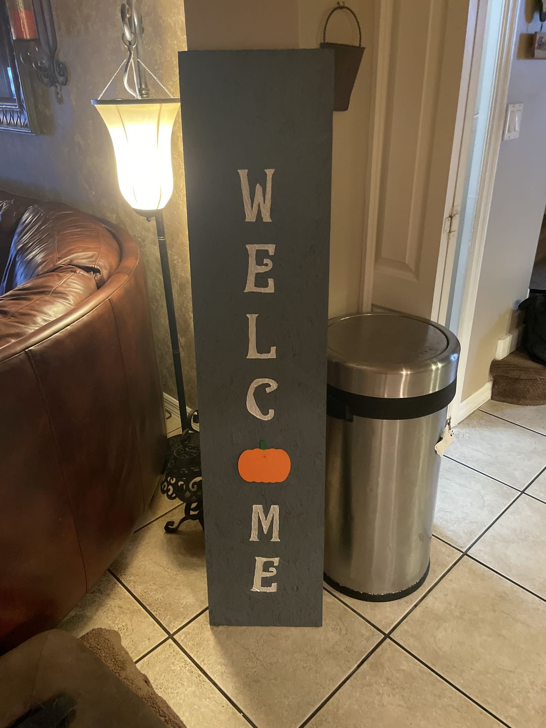 Customer photo review of Unfinished Wooden Pumpkin Silhoutte - Craft- up to 24" DIY