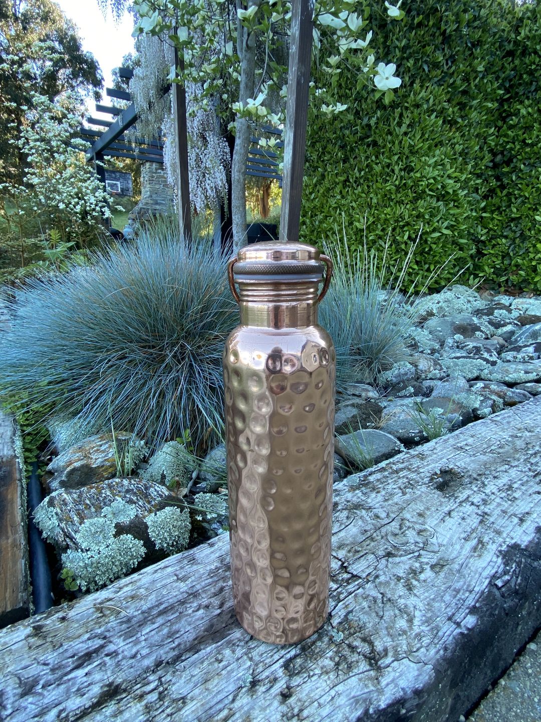 Customer photo review of Copper Water Bottle