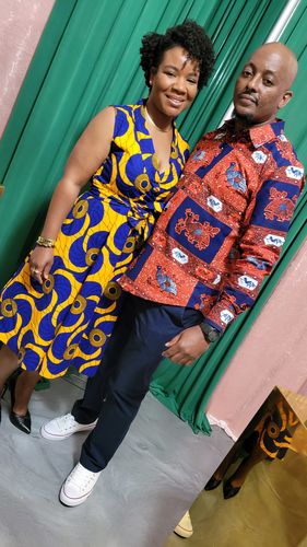 Customer photo review of KASIYA LONG SLEEVE AFRICAN PRINT SHIRT