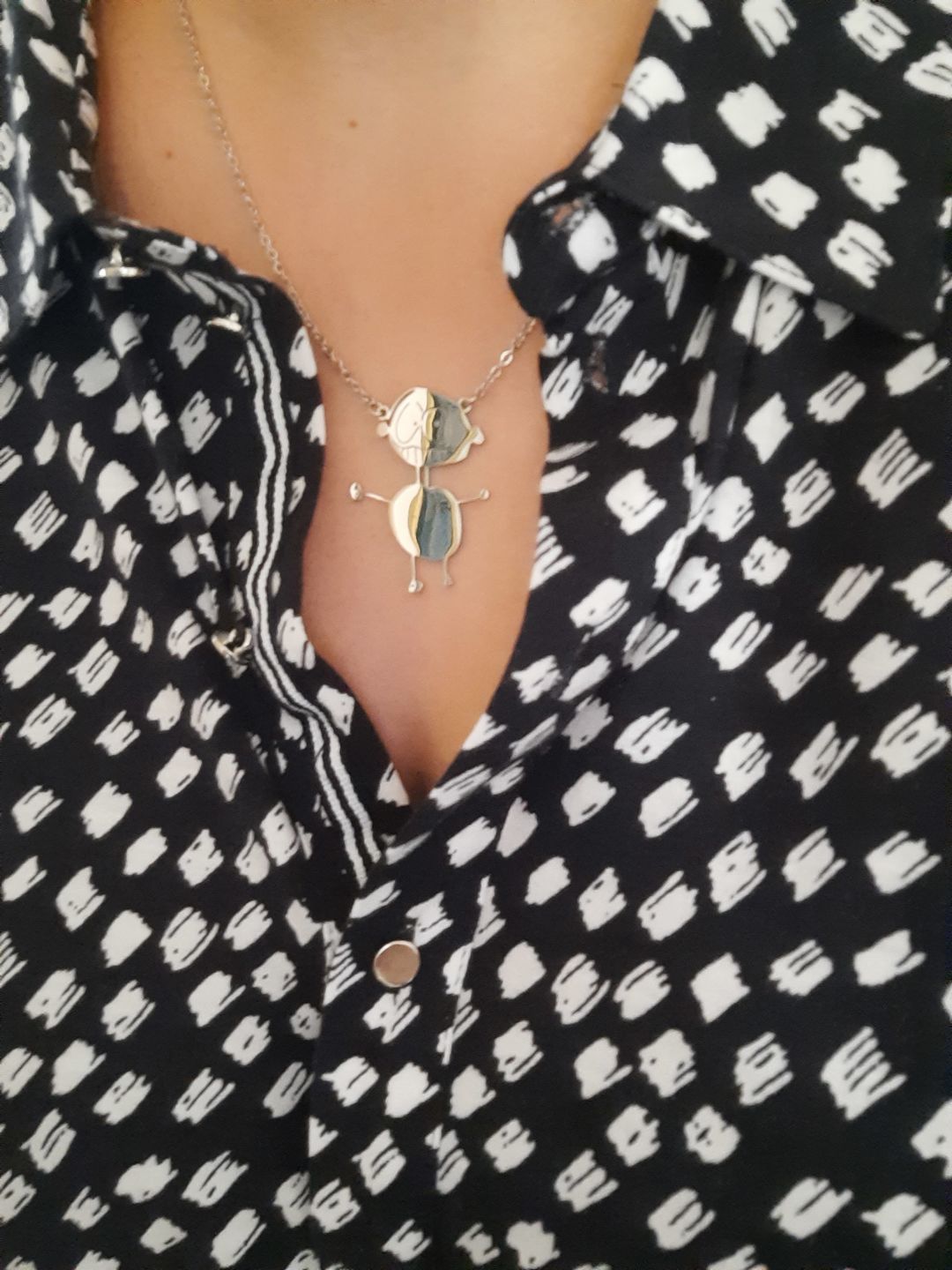 Customer photo review of Children's Drawing As A Necklace Or Pendant