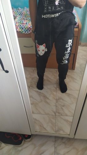 Customer photo review of Harajuku Style Demon Slayer Sweatpants