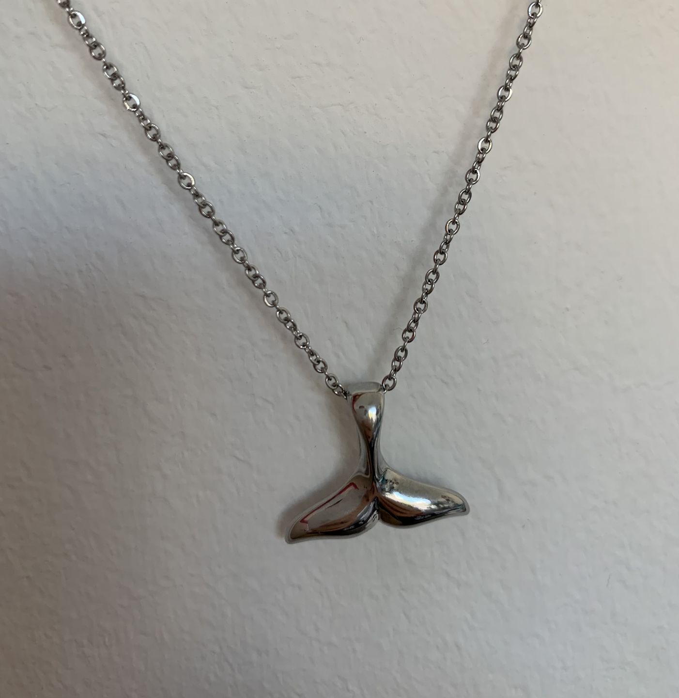 Customer photo review of Necklace Whale Tale - Silver or Gold