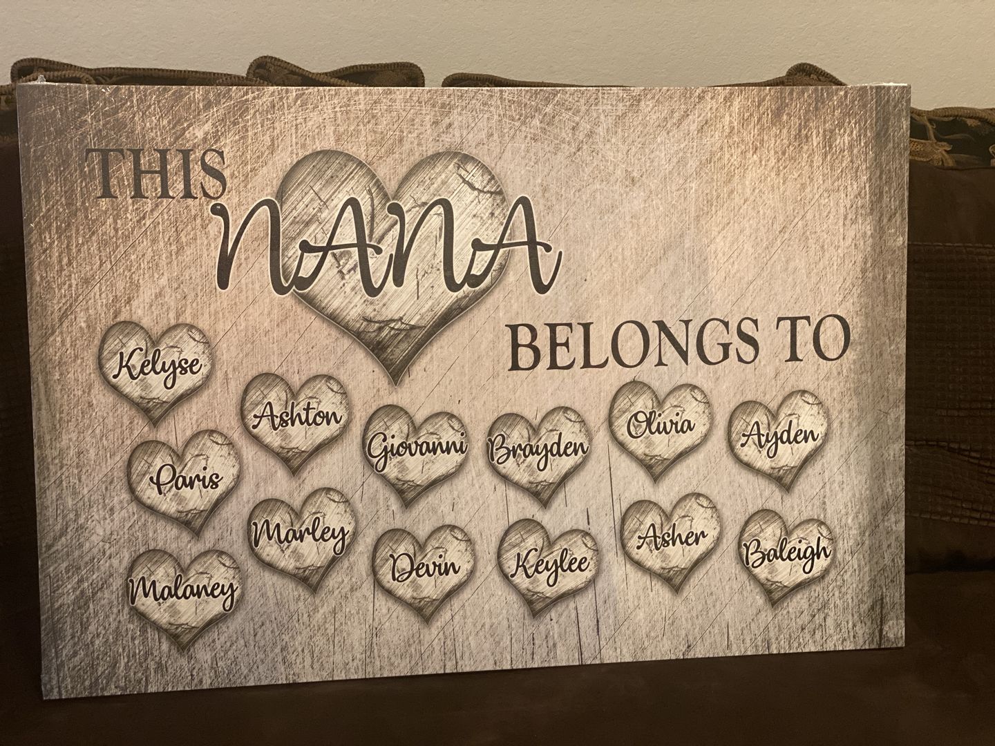 Customer photo review of Personalized "This Grandma Belongs To" Premium Canvas